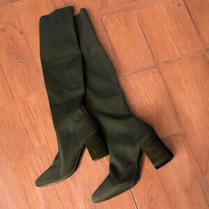 Stretch Black Over the Knee Boots